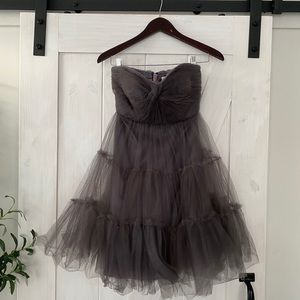 Stunning Anthropologie grey tulle ballet style dress